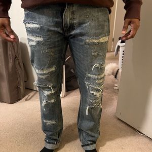 Jordan Craig distressed jeans, slim fit. W 32 L 32